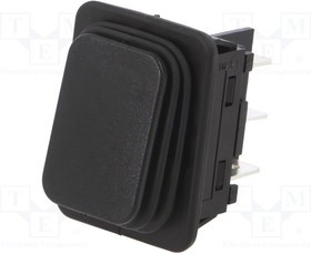 1934.3112, ROCKER; DPDT; Pos: 2; OFF-ON; 12A/250VAC; black; 100m?; Body: black