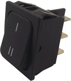 1834.3309-00, Клавишный переключатель, Выкл.-Вкл., DPDT, Без Подсветки, Панель, Черный, 1830