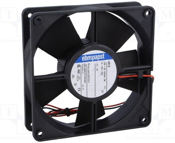 Вентилятор Ebmpapst 4312 12V 120x32 2pin 0.41A