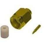 1-1478904-0, Вилка, SMA, "папа", прямой, 50Ом, RG405, пайка, на провод, тефлон