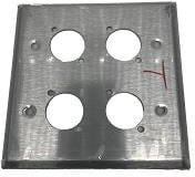 WP2S4, XLR Connectors 2 GANG 4 E/EH HOLE NON-THREADED, STEEL