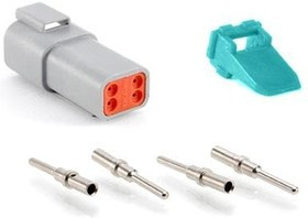 AT04-4P-KIT01, Automotive Connectors AT 4P KIT WEDGE &amp; CONTACTS