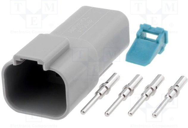 AT04-4P-KIT01, Automotive Connectors AT 4P KIT WEDGE &amp; CONTACTS