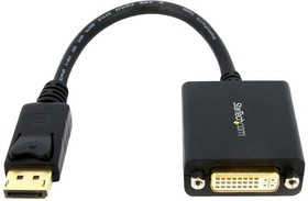 DP2DVI2, Переходник разъема, DisplayPort, 20 вывод(-ов), Штекер, DVI-I, 29 вывод(-ов), Гнездо