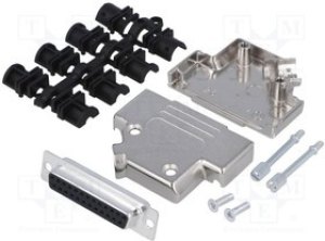 MHD45ZK25-DB25S-K, Разъем D-Sub; PIN: 25; вилка; "мама"; угловой 45°; MHD45ZK25-DB25S-K, Разъем D-Sub; PIN: 25; вилка; "мама"; угловой 45°;