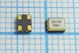 Кварцевый генератор 20.0МГц 1.8В HCMOS в корпусе SMD 3x2.5мм, гк 20000 \\SMD03225C4\CM\ 1,8В\SOC3\SD