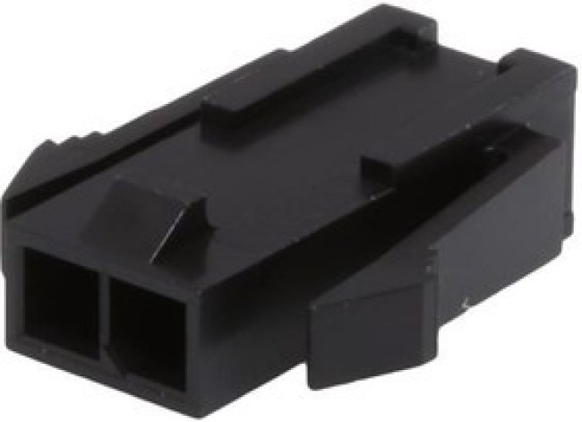 43640-0200, Корпус разъема, однорядный, монтаж в панель, Серия Micro-Fit 3.0, Штекер, 2 вывод(-ов), 3 мм