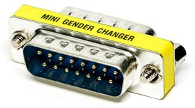 GCLP15M15M, D-Sub Adapters &amp; Gender Changers Mini Gender Changer 15P Male-Male