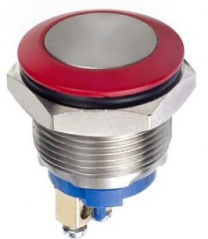 AV09C703D940KX2541-3, Apem Push Button Switch, Momentary, Panel Mount, 19.2mm Cutout, SPST, 24V dc, IP65