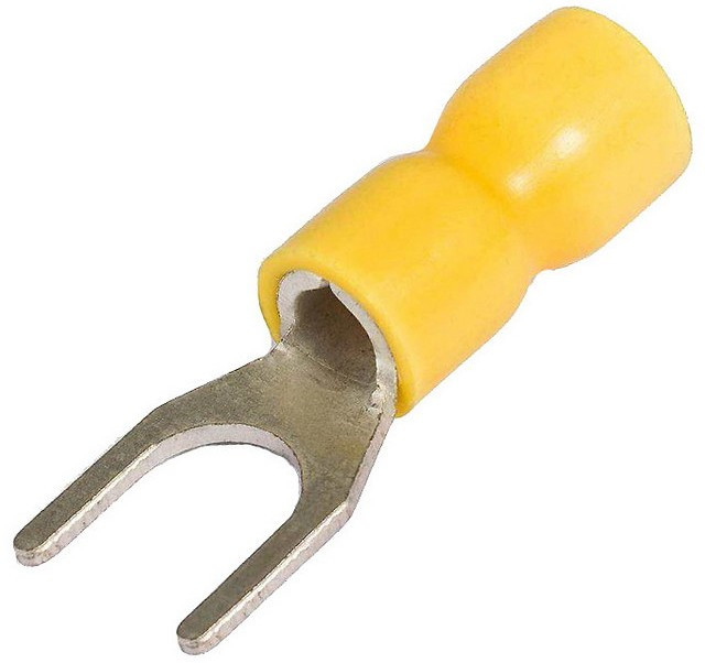 НВИ 6.0 6, наконечник вилочный изолированный под винт М6 на провод 2.5-6.0