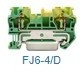 FJ6-4/D, 1in1out/4мм2 Клемма с заземлением серии FJ6