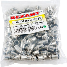 05-2081, Разъем гнездо TV никель на корпус 05-2081, Разъем гнездо TV никель на корпус