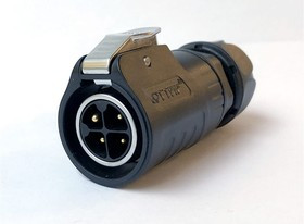 4-полюсный водостойкий разъём IP67 500V 20A TT20-04M-SX-01-001