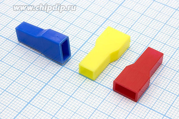Кожух для клемм, красный; №818 клемма кожух гн 6,4x0,8\\1H \\кр\
