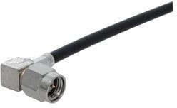 16_SMA-50-2-55/199_NE, RF Connector, SMA, Stainless Steel, Plug, Right Angle, 50Ohm, Solder Terminal, Crimp Terminal