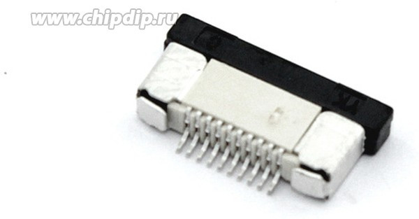 Разъем FPC Half Coverage Bottom Contact 0.5K-BX-10PWB 10 pin высота 2мм шаг 0,5мм