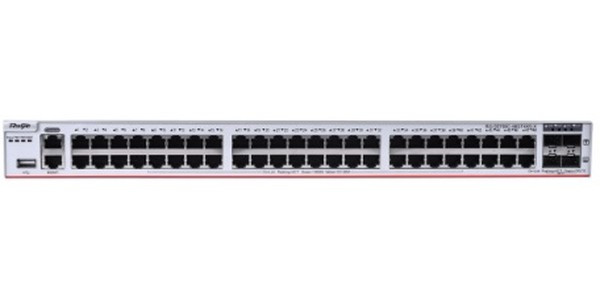 Коммутатор Ruijie 48 x 10/100/1000BASE-T, 4 x 1G/10G SFP+ ports, reserved expansion slots, 2 built-in fixed fans, 2 power module slots (at l Коммутатор Ruijie 48 x 10/100/1000BASE-T, 4 x 1G/10G SFP+ ports, reserved expansion slots, 2 built-in fixed fans, 2 power module slots (at l