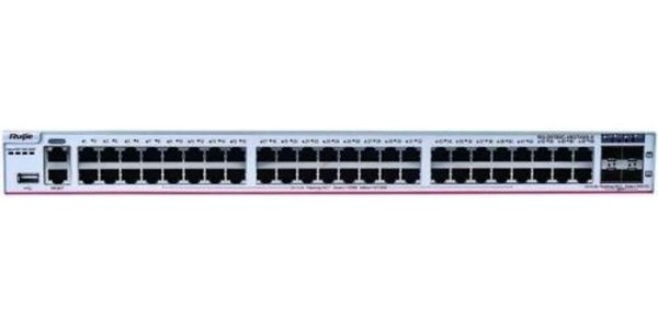 Коммутатор Ruijie 48 x 10/100/1000BASE-T, 4 x 1G/10G SFP+ ports, reserved expansion slots, 2 built-in fixed fans, 2 power module slots (at l Коммутатор Ruijie 48 x 10/100/1000BASE-T, 4 x 1G/10G SFP+ ports, reserved expansion slots, 2 built-in fixed fans, 2 power module slots (at l