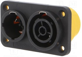 HPT-3-CC, Гнездо, питания AC, "папа" + "мама", PIN: 3, 16А, 250В, термопласт