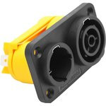 HPT-3-CC, Гнездо, питания AC, "папа" + "мама", PIN: 3, 16А, 250В, термопласт