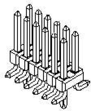 15-91-0800, Conn Unshrouded Header HDR 80 POS 2.54mm Solder ST SMD C-Grid Tube 15-91-0800, Conn Unshrouded Header HDR 80 POS 2.54mm Solder ST SMD C-Grid Tube