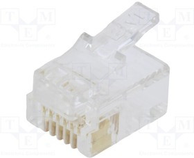 BM01066, Plug; RJ12; PIN: 6; Layout: 6p6c; for cable; IDC,crimped