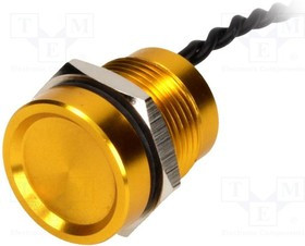 PS165Z10Y31, Переключатель: пьезоэлектрический, Пол: 2, SPST-NO, 0,2A/24ВAC