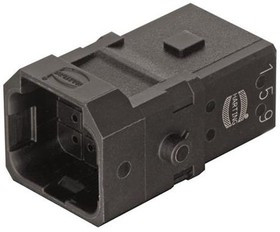 09100123000, Heavy Duty Power Connectors HAN 1A 12P ML CRMP INSRT W/SNAPIN LATCH