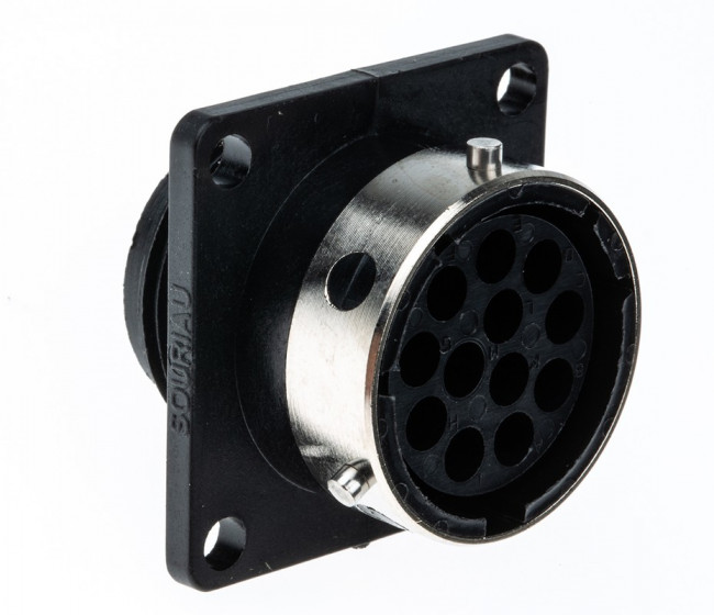 UTG01412S, Круглый разъем, Серия Trim Trio UTG, Настенное Гнездо, 12 контакт(-ов) UTG01412S, Круглый разъем, Серия Trim Trio UTG, Настенное Гнездо, 12 контакт(-ов)