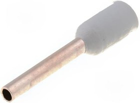 TUL-RI-00710, Втулочный, изолированный, медь, Изоляция полиамид, 0,75мм2, 10мм