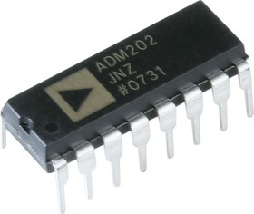 ADM202JNZ, Высокоскоростной приемопередатчик RS-232 [DIP-16]