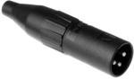 AC3MCP, XLR Connector, Plug, Straight, Cable Mount, 3 Poles