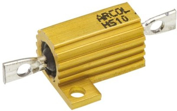 HS10-100RJ, Резистор проволочный с радиатором, с винтовым креплением, 100 Ом, 10Вт, ±5%