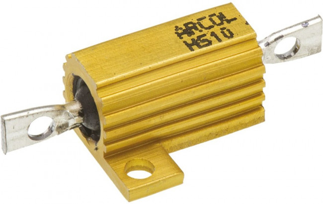 HS10-100RJ, Резистор проволочный с радиатором, с винтовым креплением, 100 Ом, 10Вт, ±5%