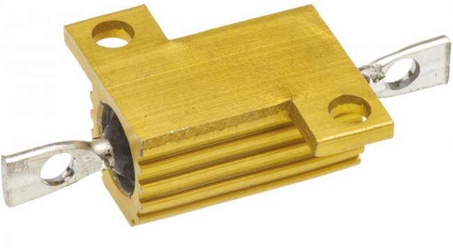 HS10-100RJ, Резистор проволочный с радиатором, с винтовым креплением, 100 Ом, 10Вт, ±5%