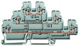 870-551, 3-уровн. клемма, 0,08 - 2,5 (4) мм2, серая, L/L/L