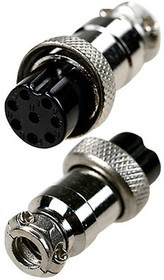 1-561-8, разъем MIC-16 8 Pin, "гнездо", металл на кабель