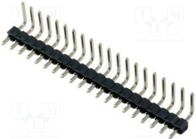 ZL211-20KG-S, Штыревой штыревое "папа" PIN 20 угловой 90° 2,54мм THT 1x20
