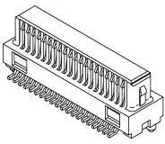 54552-0342, Board to Board &amp; Mezzanine Connectors 0.4 B/B RA Rec Hsg Assy 34Ckt EmbsTpPkg