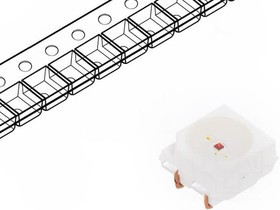 HSMC-A401-U80M1, LED; SMD; 3528,PLCC4; red; 560?1400mcd; 3.5x2.8x1.9mm; 120°; 50mA