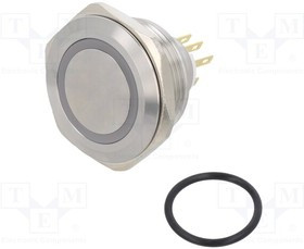 LAS1GQ30-11EW24VS, Переключатель: антивандальный, Пол: 2, SPDT, 3A/220ВAC, 5A/24ВDC