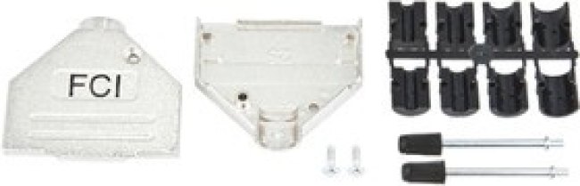 8655MH2502BKLF, 8655MH Series Die Cast Zinc D Sub Backshell, 25 Way, Strain Relief 8655MH2502BKLF, 8655MH Series Die Cast Zinc D Sub Backshell, 25 Way, Strain Relief