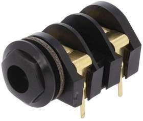 CL13106G, Гнездо, Jack 6,35мм, "мама", mono, с двойным выключателем, TНТ