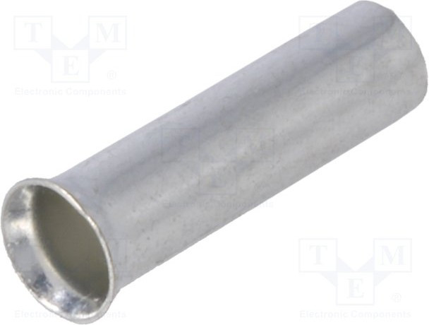 TUL-NI-04012, Втулочный, неизолированный, медь, 4мм2, 12мм, луженые, обжим