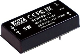 SLW05A-12, Преобразователь: DC/DC, 5Вт, Uвх: 9-18В, Uвых: 12ВDC, Iвых: 416,66мА