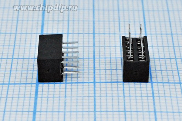 Разъем PBD2-2x 5 розетка, шаг P2.54, контакты 10P, монтаж на плату