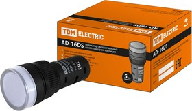 Лампа AD-16DS(LED)матрица d16мм белый 110В AC/DC TDM Лампа AD-16DS(LED)матрица d16мм белый 110В AC/DC TDM