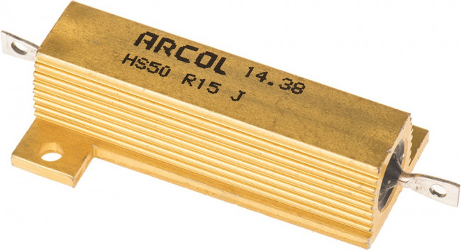 HS50 R15 J, 150m 50W Wire Wound Chassis Mount Resistor HS50 R15 J ±5%