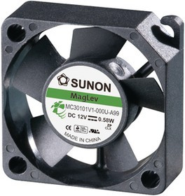 EE60251B1-000U-A99, Axial Fan DC 60x60x25mm 12V 40m³/h