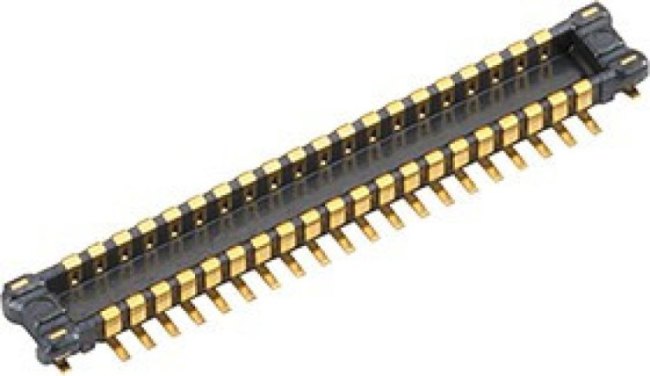 AXE670124, A4S Series Straight Surface Mount PCB Header, 70 Contact(s), 0.4mm Pitch, 2 Row(s), Shrouded AXE670124, A4S Series Straight Surface Mount PCB Header, 70 Contact(s), 0.4mm Pitch, 2 Row(s), Shrouded